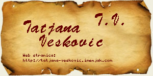 Tatjana Vesković vizit kartica